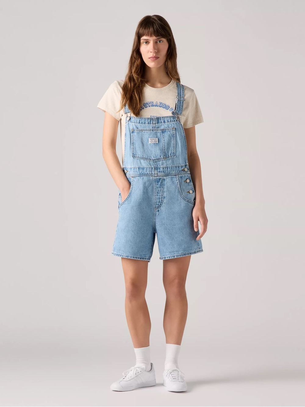 Levi's Women’s Vintage Lightweight Shortalls XS Jean Overalls Denim Shorts NWT